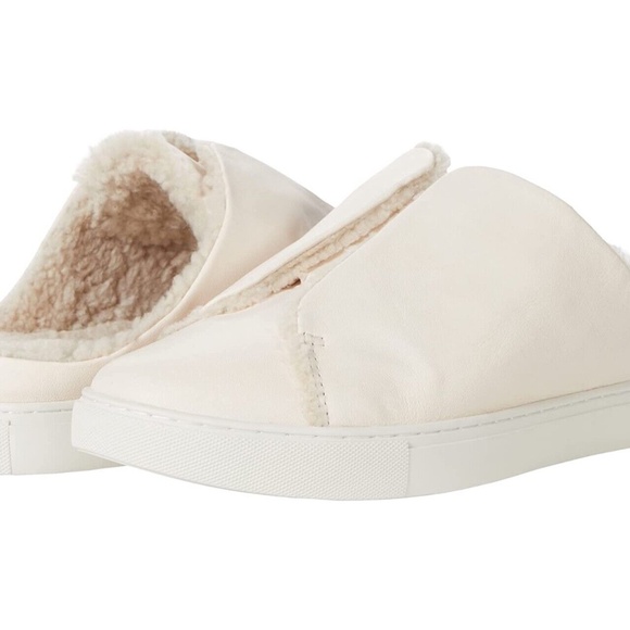 New Gentle Souls by Kenneth Cole Rory Ruffle Mule Cozy Off White Slip On Shoes - Picture 6 of 10